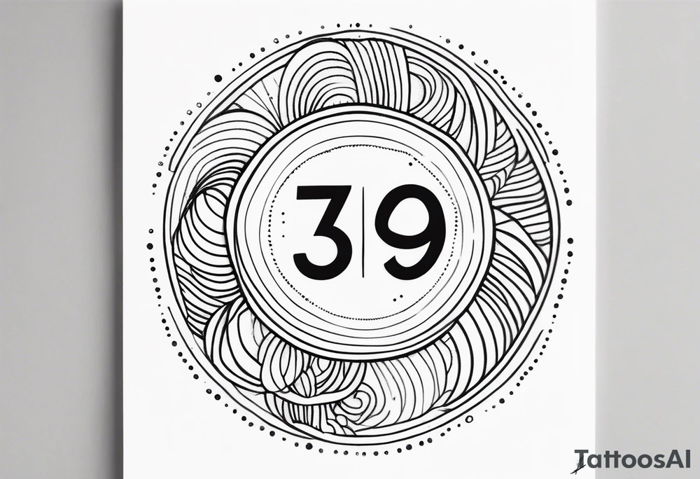 3 6 9 numbers arm tattoo idea