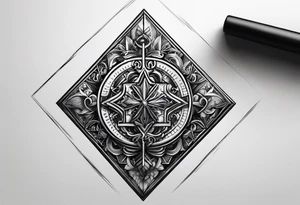 scrabble piece with R and 14 tattoo idea