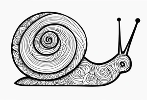 Whimsical Snail tattoo idea