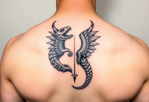 dos escorpiones protegen a la justicia ciega tattoo idea