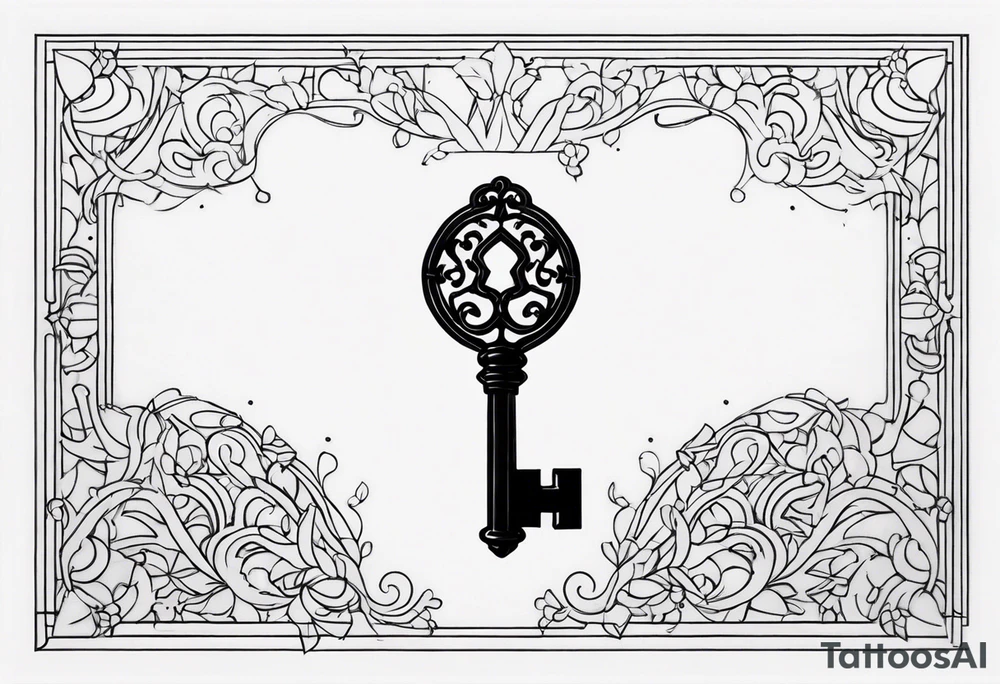Key, dark tattoo idea