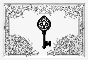 Key, dark tattoo idea