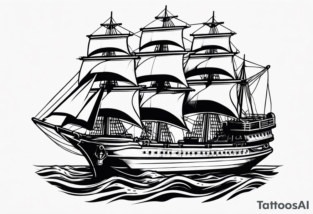 navy ship tattoo idea