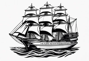navy ship tattoo idea