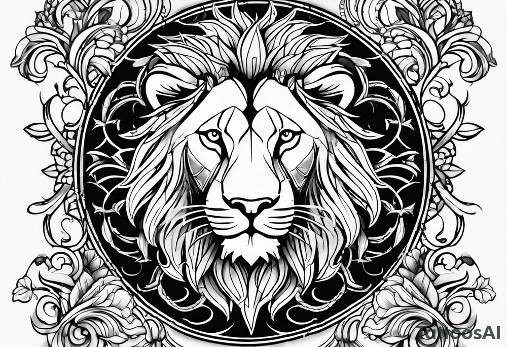 Leo symbol tattoo idea