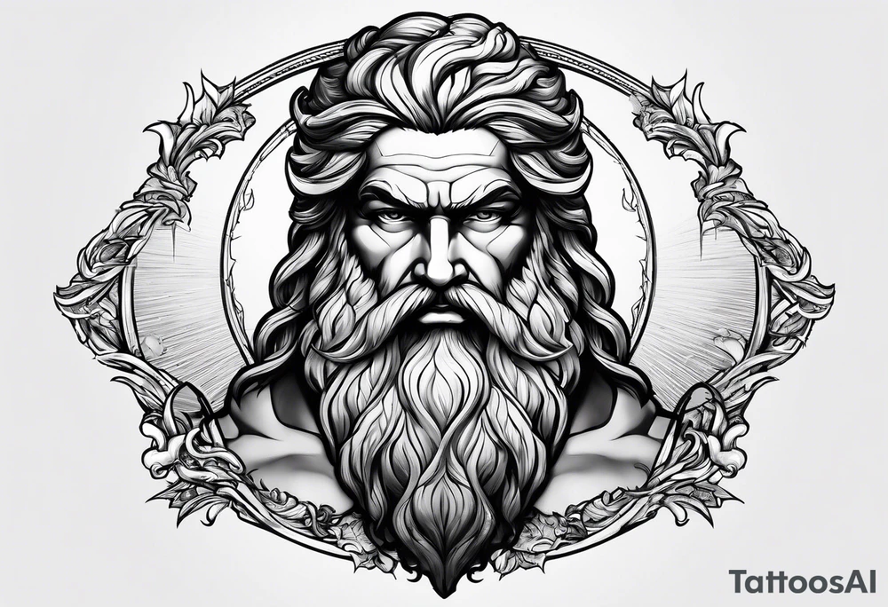 zeus with lightning tattoo idea