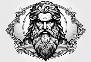 zeus with lightning tattoo idea