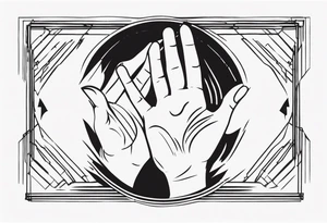 Rock and roll hands sign tattoo idea