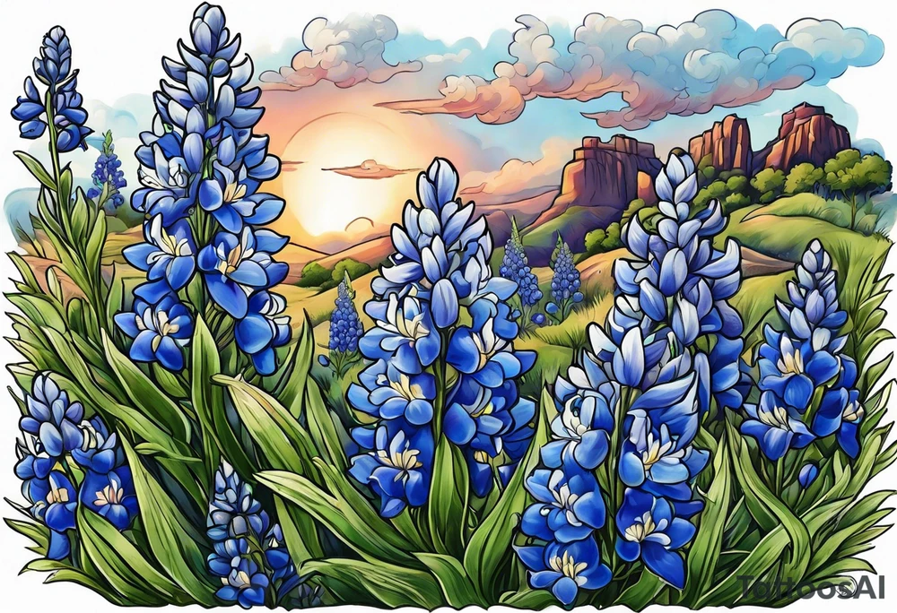 Bluebonnets tattoo idea