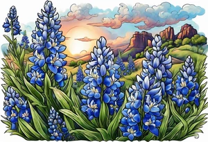 Bluebonnets tattoo idea