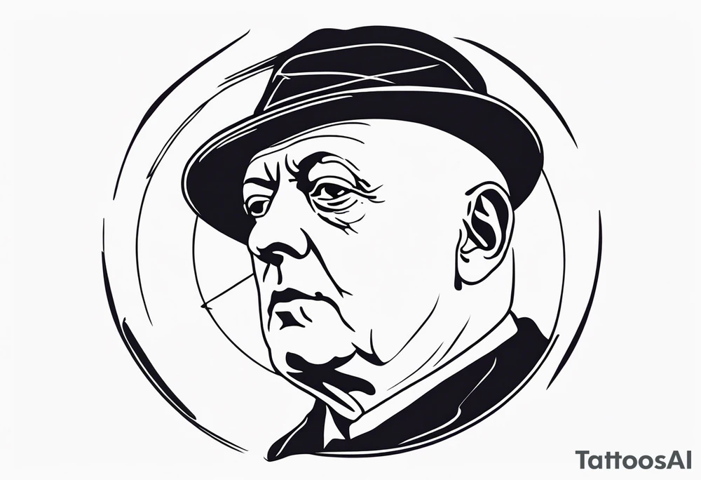 portrait of Aleister Crowley tattoo idea