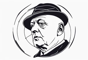 portrait of Aleister Crowley tattoo idea