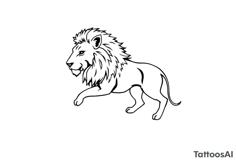 majestic lion tattoo idea