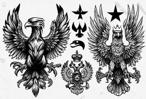 russian eagle tattoo idea