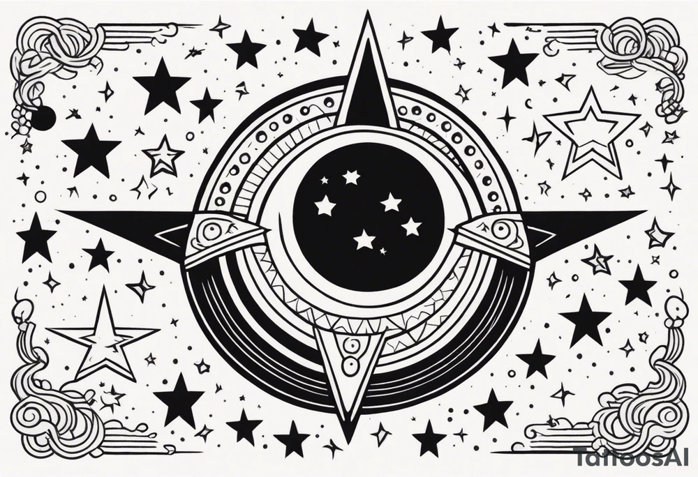 stars and moon

old school vintage simple traditional design with vintage
bold color simple tattoo idea