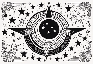 stars and moon

old school vintage simple traditional design with vintage
bold color simple tattoo idea