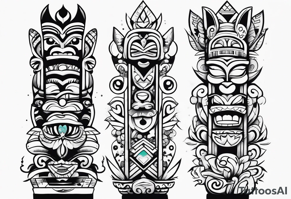 Totem pole cha tattoo idea