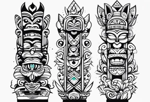 Totem pole cha tattoo idea