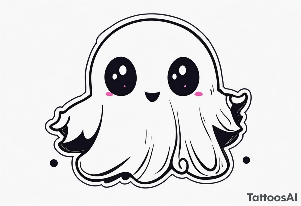Cute ghost tattoo design tattoo idea