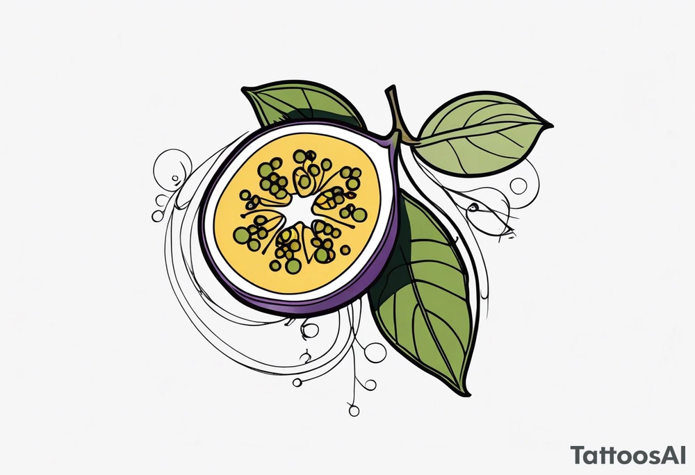 small passionfruit vine tattoo idea