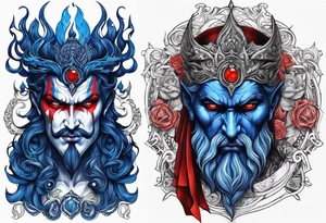 hades symbols blue and red
shadowns tattoo idea