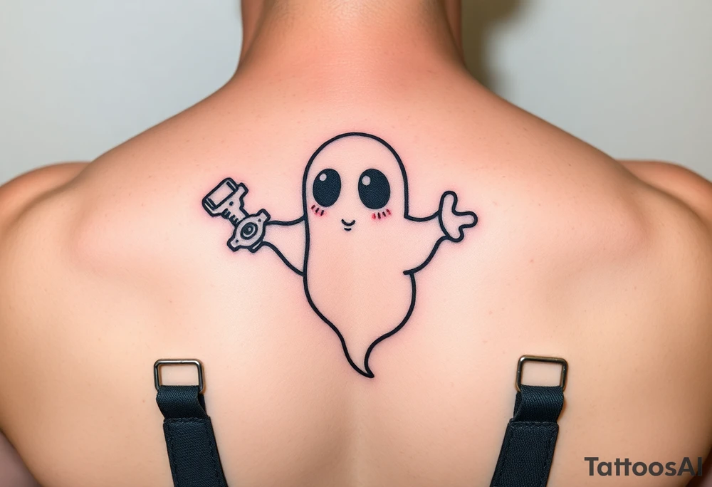 Cute ghost mechanic tattoo idea
