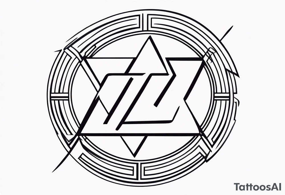 Simplistic Sigma and Zeta symbol tattoo idea