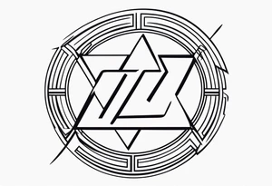 Simplistic Sigma and Zeta symbol tattoo idea