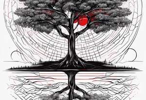 Red-black tree with binary code tattoo idea