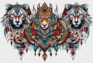 Alpha group of animals tattoo idea