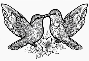 humming birds tattoo idea