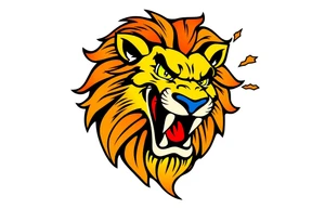 powerful lion tattoo idea