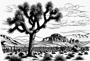Tall Joshua tree tattoo idea