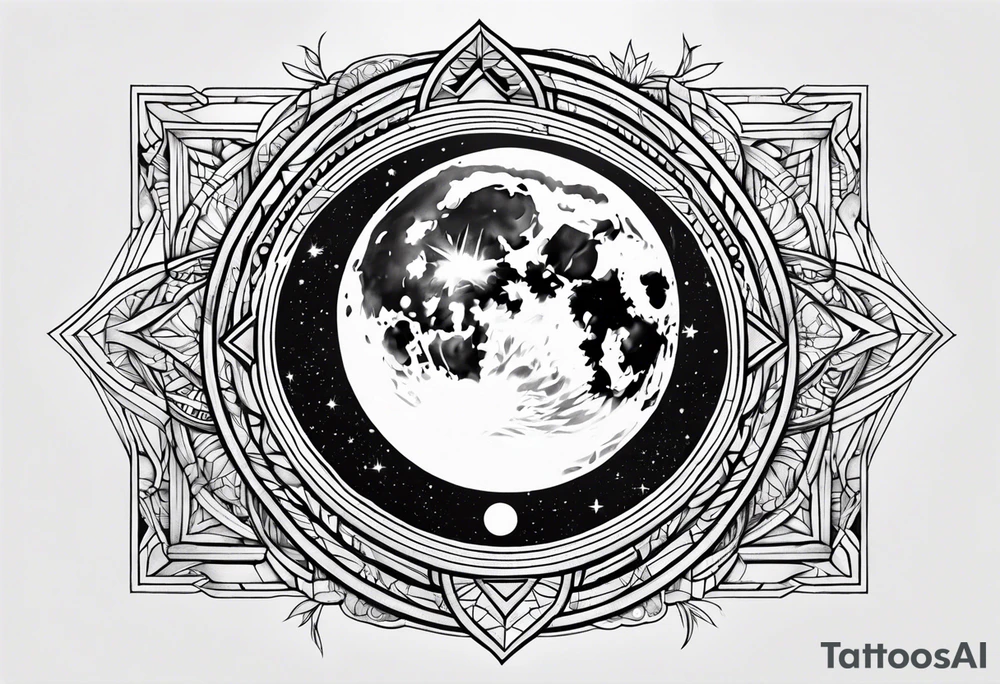 sacred moon tattoo idea