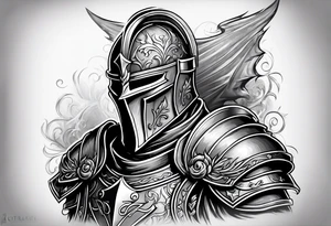 fighting knight tattoo idea