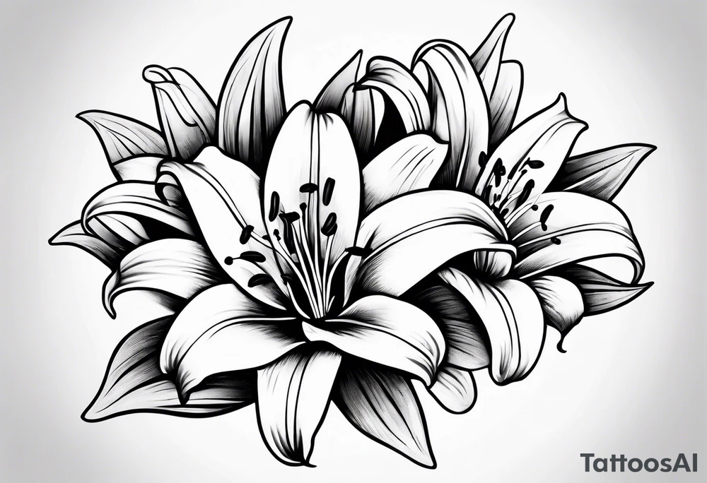 Small lily tattoo idea