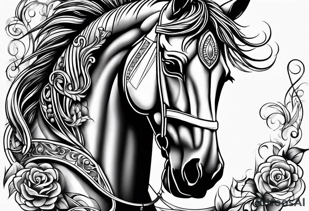 Cavalo correndo tattoo idea