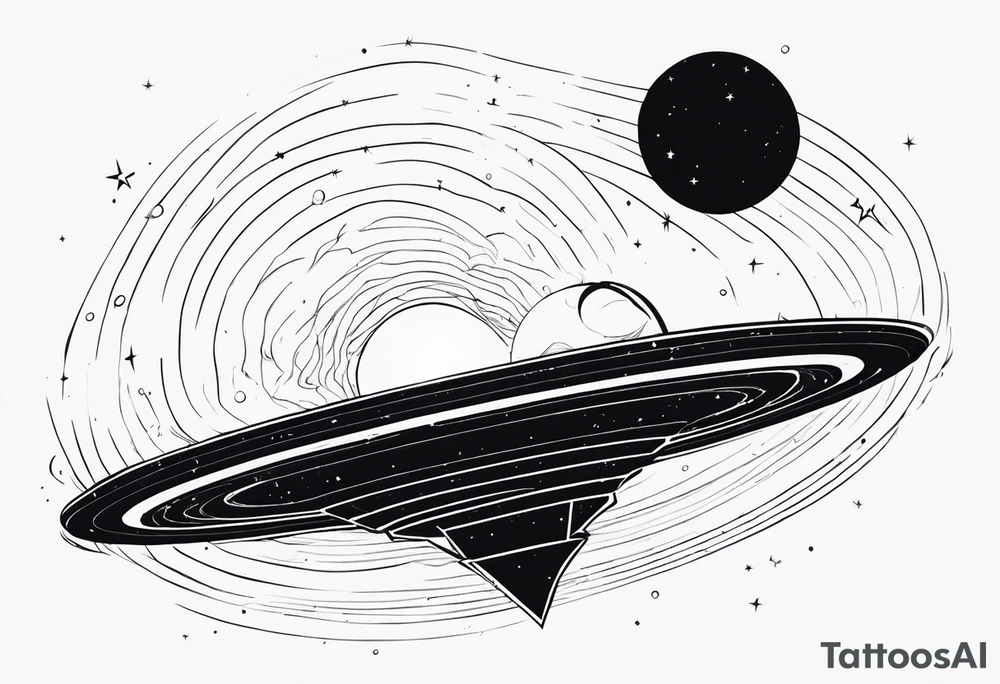 Simple Black hole event horizon tattoo idea
