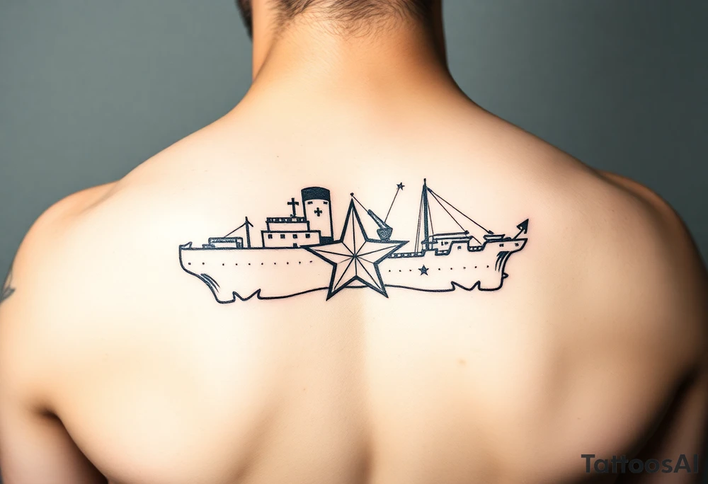 titanic image with white star line logo tattoo idea