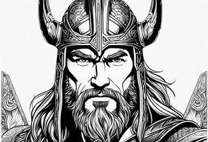 Thor with full body shown tattoo idea