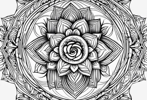 israel town flower swirl vector tattoo idea
