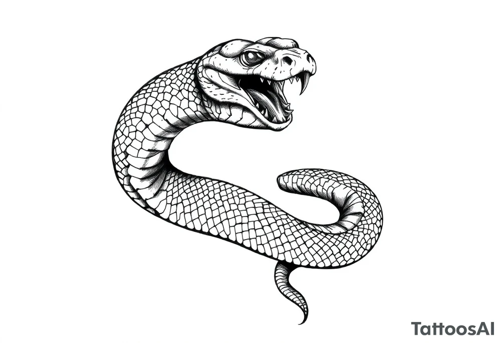 Can you give an example of a snake tattoo that wraps around the elbow and ends on the forearm on the ulnar side? With the words jealous, shame, and black heart subtly incorporated. tattoo idea