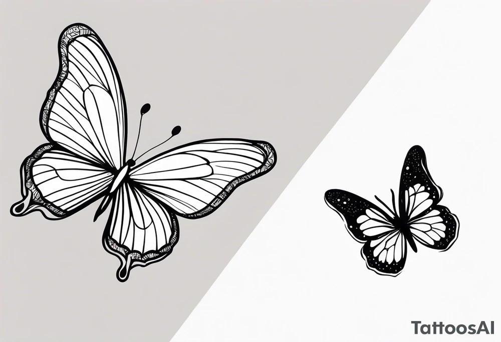 3 different butterfly designs tattoo idea