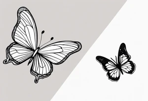 3 different butterfly designs tattoo idea
