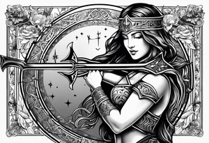 sagittarius, faith, strong, warrior, god, jesus, christ tattoo idea