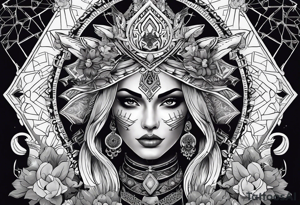 kali ma, alien goddess, valkrye, aries, pirate, divine feminine, zenza resonance, pachamama, lotus azul, blank panther, eagle, skull, 5D, nueva gaya, dna 12 tattoo idea