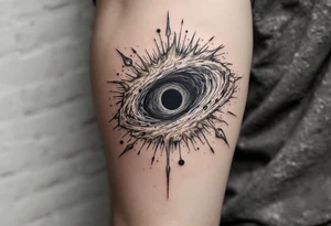 A sun and a black hole combined together as one. tattoo idea