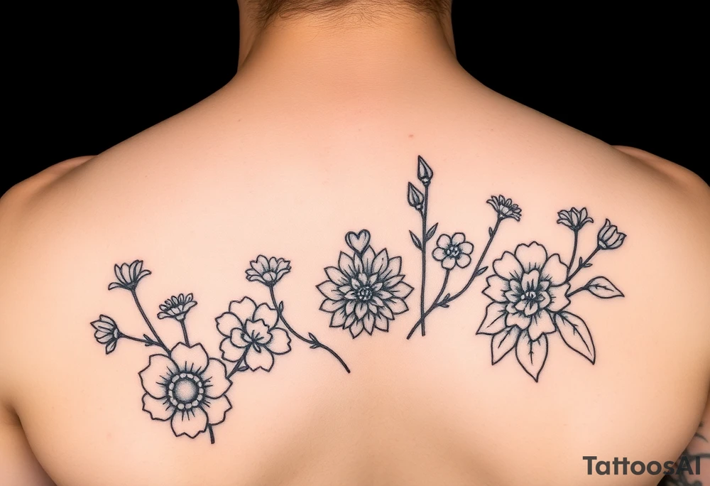 Garden, love, loyalty, honesty tattoo idea