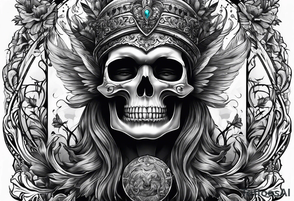 Heavy is the head, macabre tattoo idea