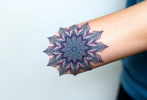intricate mandala with sacred geometry and cosmic elements tattoo idea